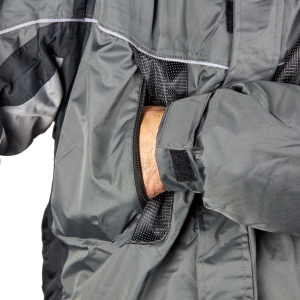 Jacheta iarna polar gri/negru poliester/pvc marimea XL - Img 3