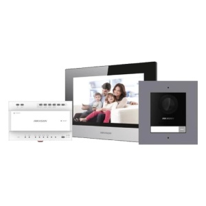 KIT videointerfon 2 fire pentru 1 familie, monitor 7 inch, Alarma