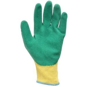 Manusi tricot polycotton impregnate latex verde laty marimea 10 - Img 2
