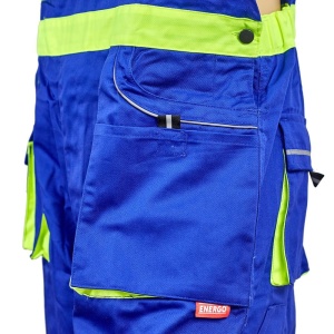 Pantalon cu pieptar elite albastru/verde material-bumbac/poliester marimea 62 - Img 7