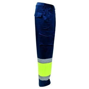 Pantalon reflectorizant motorway galben/bleumarin bumbac/poliester marimea L - Img 3