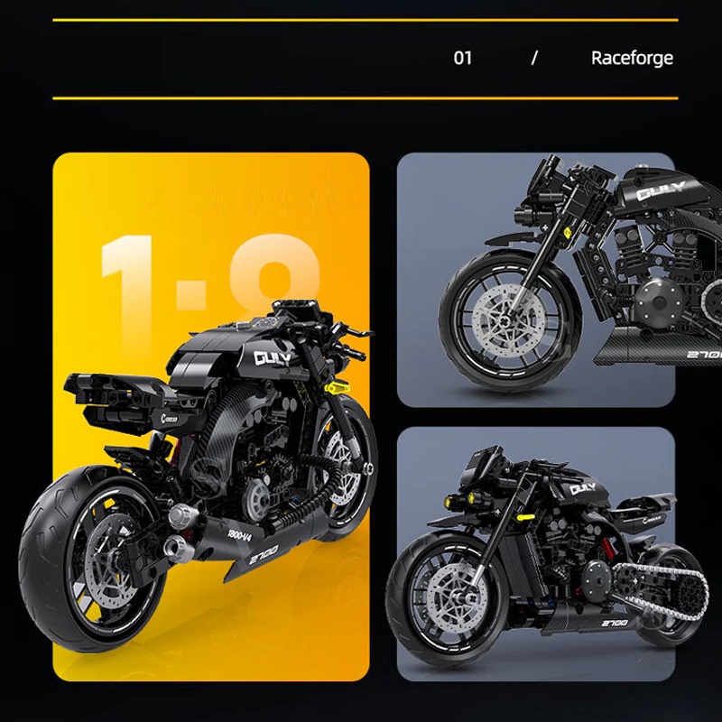 Set de construit Yamaha VMax 538 piese 1:8