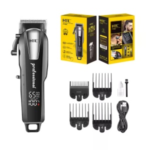 Masina de tuns profesionala, lama carbon, display digital, 4 nivele de ajustare