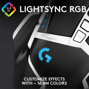 Mouse de gaming Logitech G502 Hero SE RGB 16000 DPI, alb/negru - Img 4