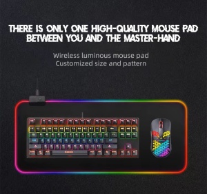 Mousepad pentru Gaming Iluminat RGB 800x300x4mm, Negru, 14 Moduri de Iluminare, rotire sens - Img 4