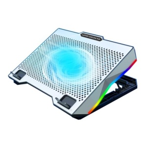 Cooler Laptop 1 Ventilatoar 140mm RGB LED Inaltime ajustabila, 2 porturi USB