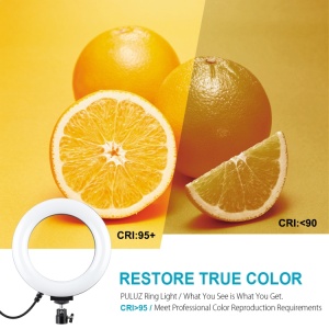 Lampa circulara, Ring Light, trepied 1.1m cu adaptor pentru 2 telefoane, lumina calda - rece, 10 trepte intensitate - Img 6