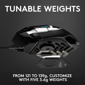 Mouse de gaming Logitech G502 Hero SE RGB 16000 DPI, alb/negru - Img 5