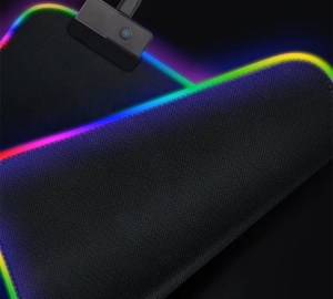 Mousepad pentru Gaming Iluminat RGB 800x300x4mm, Negru, 14 Moduri de Iluminare, rotire sens - Img 5