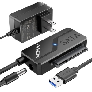 Adaptor USB 3.0 la SATA, pentru HDD/SSD 2.5/3.5 inch, plug and play, cu 12V sursa de alimentare EU