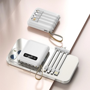 Baterie externa 20000mAh Fast Charge USB, USB-C, Lightning, Micro-USB Alb - Img 5