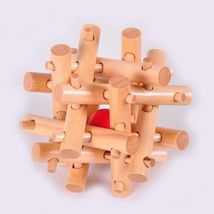 Joc IQ de logica, inteligenta si rabdare, casse-tete din lemn - Spikes - Img 2