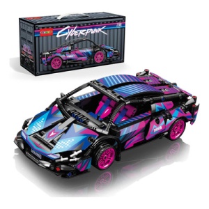 Set constructie 586 Piese Lamborghini Sian Cyberpunk, multicolor, design futurist, detalii realiste