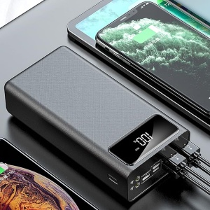 Baterie externa 50000mAh Fast Charge cu 4 x USB, 2x USB-C, Micro USB Negru - Img 2