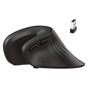 Mouse ergonomic, 800-1600 Dpi, RGB, silent click, Negru