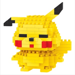 Set constructie 240 Piese Minifigurina Pikachu, galben, pentru copii peste 8 ani