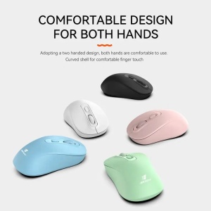 Mouse JERTECH SM-01 800 - 1200DPI Wireless, Alb - Img 3