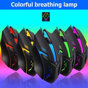 Mouse optic, gaming, 1200 Dpi, RGB, Negru - Img 3