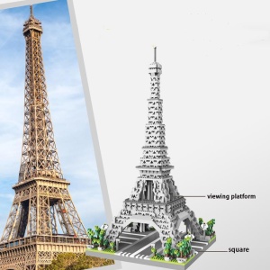 Set constructie 1765 piese, Eiffel Tower, 42CM - Img 2