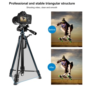 Trepied FOTO Telefon Camera Video 55-140 cm, Aluminiu, Rotire 360, Anti-Alunecare - Img 4
