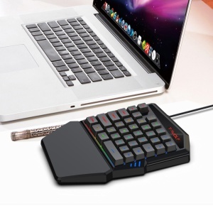 Tastatura Gaming RGB 35 taste, one hand, ergonomica, Negru - Img 5