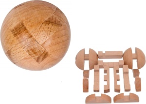 Joc IQ de logica, inteligenta si rabdare, casse-tete din lemn - Sphere - Img 2