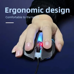 Mouse optic, gaming, 1200 Dpi, RGB, Negru - Img 4