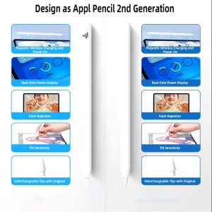 Stylus iPad Pen, Pix pentru tableta iPad Apple 2018-2024, Profesional, Penite anti-zgarieturi, functie Palm Rejection, Tilt, Lag-Free, Magnetic - Img 2