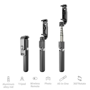 Trepied telescopic, Selfie Stick 90 cm cu telecomanda bluetooth - Img 2