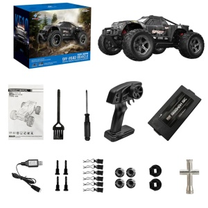 Masina RC cu telecomanda 1:10, 45 KM/H, 4WD, rezistent la apa, distanta 120m, Negru - Img 2