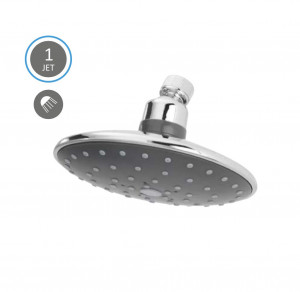 Difuzor rotund pentru dus fix, abs cromat, 16cm - Img 2