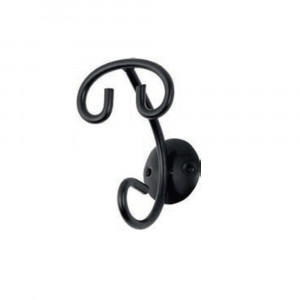 Agatatoare prosop Siena, metal lucrat manual, negru