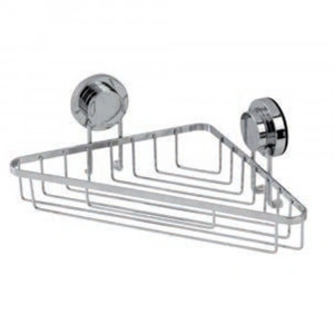 Etajera coltar baie Premium, otel cromat, 23x23x7,6 cm
