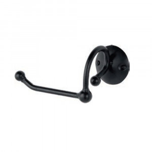 Suport hartie igienica, Siena, metal lucrat manual, negru