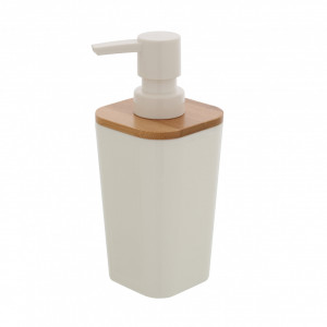 Dispenser sapun Feridras,Bamboo, Alb