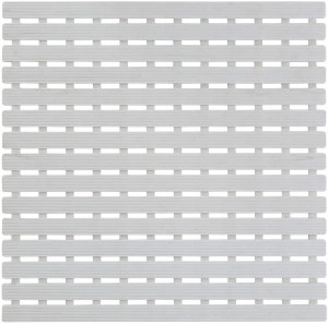 Gratar pentru cadita dus, 54x54cm, plastic gumat, strat anti-alunecare, alb