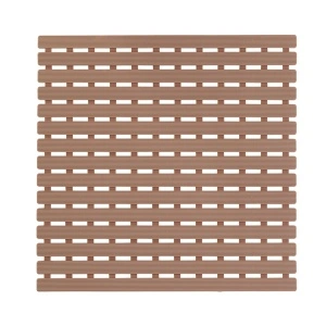 Gratar pentru cadita dus, 54x54cm, plastic gumat, strat anti-alunecare, bej inchis