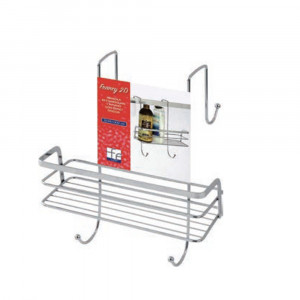 Etajera Francy pentru cabina dus, 1 polita, otel cromat, argintiu, 25,5x11x32 cm