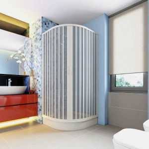 Cabina dus semirotunda Giove, usi armonice, fara cadita, material PVC