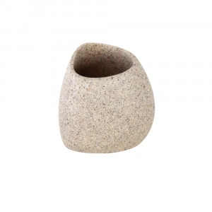 Pahar periute Stone, poliresina, bej