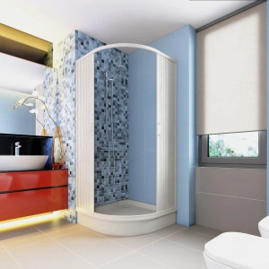 Cabina dus semirotunda Giove, usi armonice, fara cadita, material PVC - Img 4