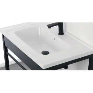 Set mobilier de baie Feridras Black cu oglinda cu LED - Img 3