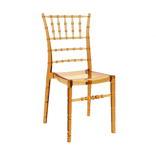 Scaun Chiavari, amber transparent