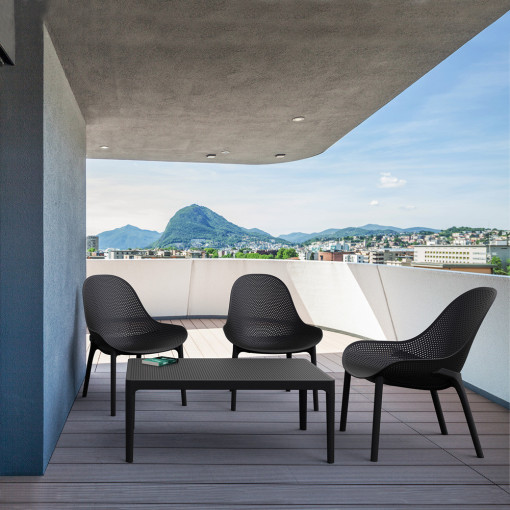 Scaun Sky Lounge, negru