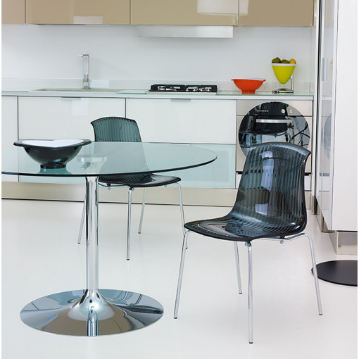 Scaun Allegra, negru-transparent
