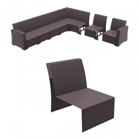 Piesa extensie Monaco lounge, maro