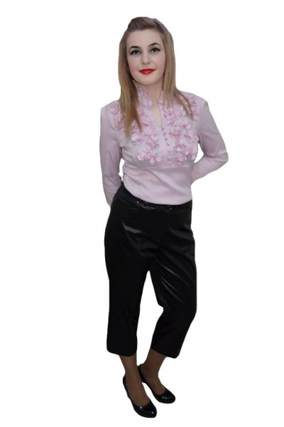 Pantalon negru, saten de calitate, talie inalta comoda