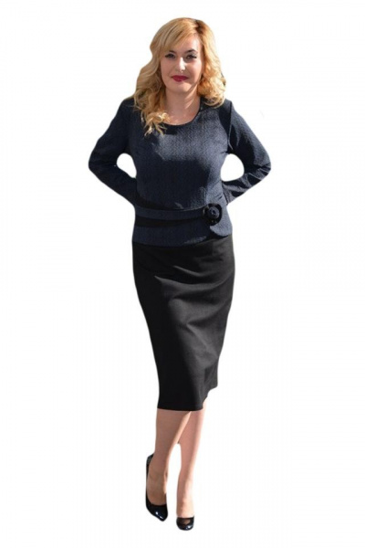 Rochie deosebita, de culoare bleumarin, cu design in tesatura