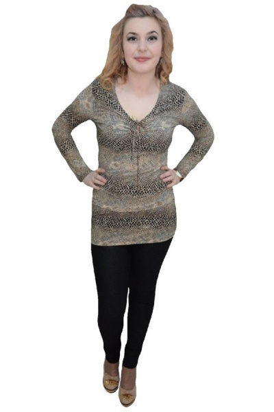 Bluza tinereasca cu design animal-print, model lung, cambrat
