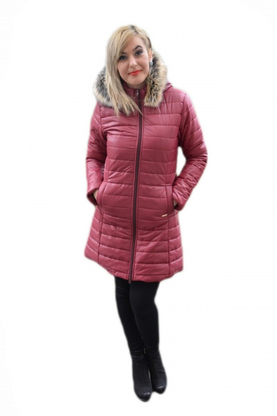 Jacheta tinereasca din fas fin, de culoare marsala, model lung